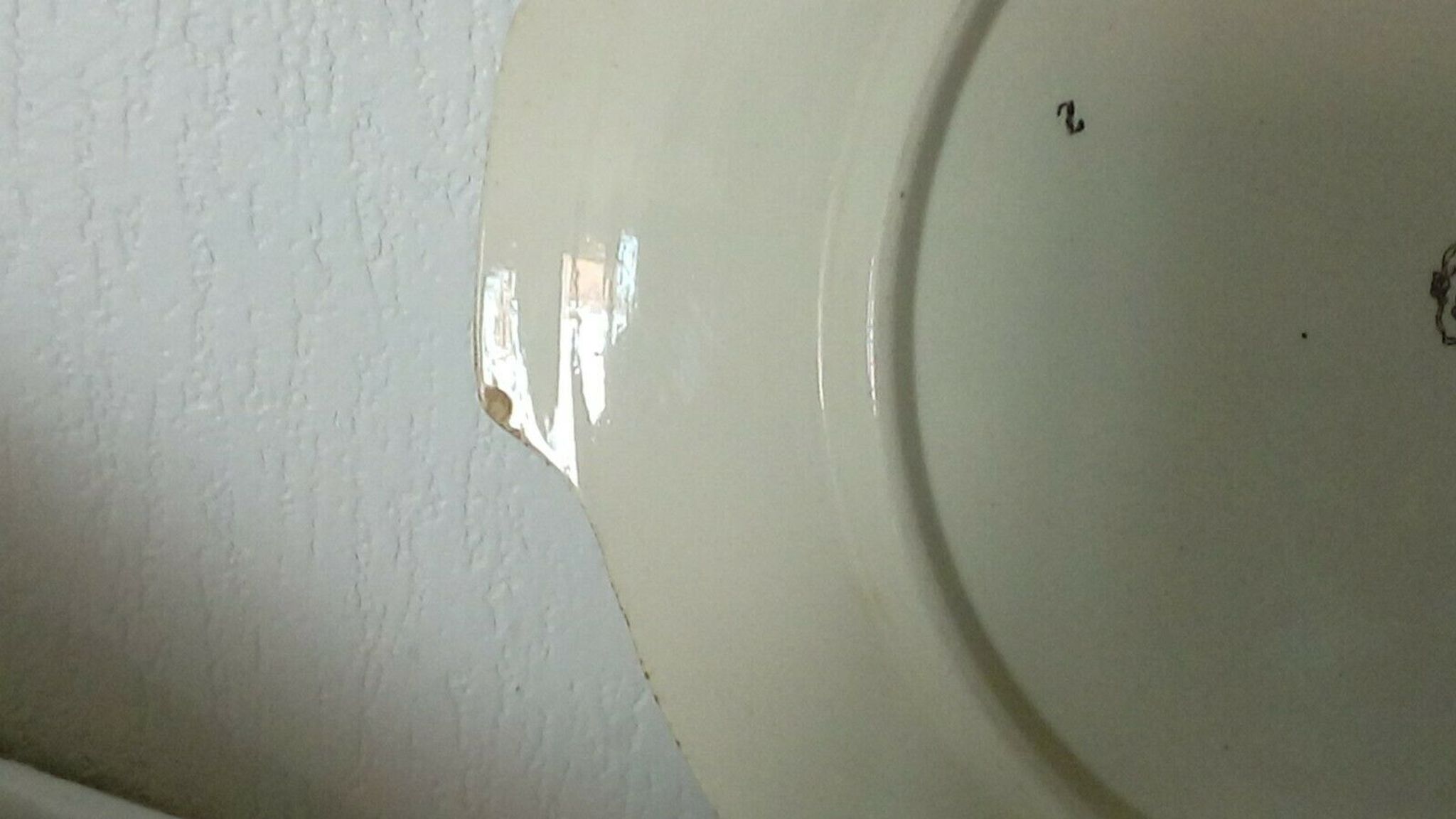 Plat a tarte en faience de sarreguemines modele obernai