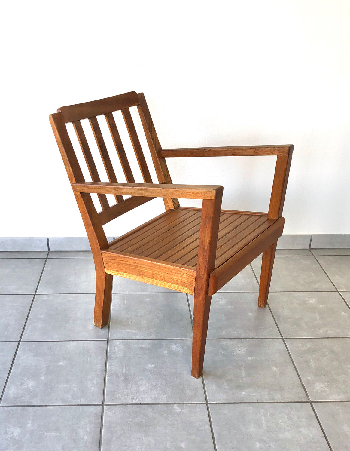 Reconstruction period armchair, René Gabriel style, 1950s