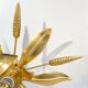 Gold leaf metal flower wall light Florentine wall light wheat ears