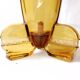 Stölzle Art Deco Amber Orange Tulip Vase 1930
