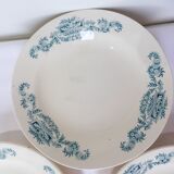 3 vintage Longchamp ironstone soup plates, Lutèce model 220523