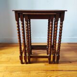 Antique wooden nesting table