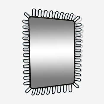 Miroir métal noir 57x78cm