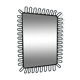 Miroir métal noir 57x78cm