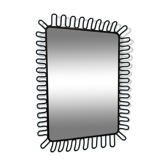 Miroir métal noir 57x78cm