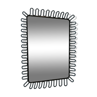 Black metal mirror 57x78cm