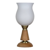 Wood and opal lamp