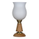 Lampe bois et opaline