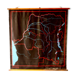 Wall map of congo silent pedagogical model ed. dossray