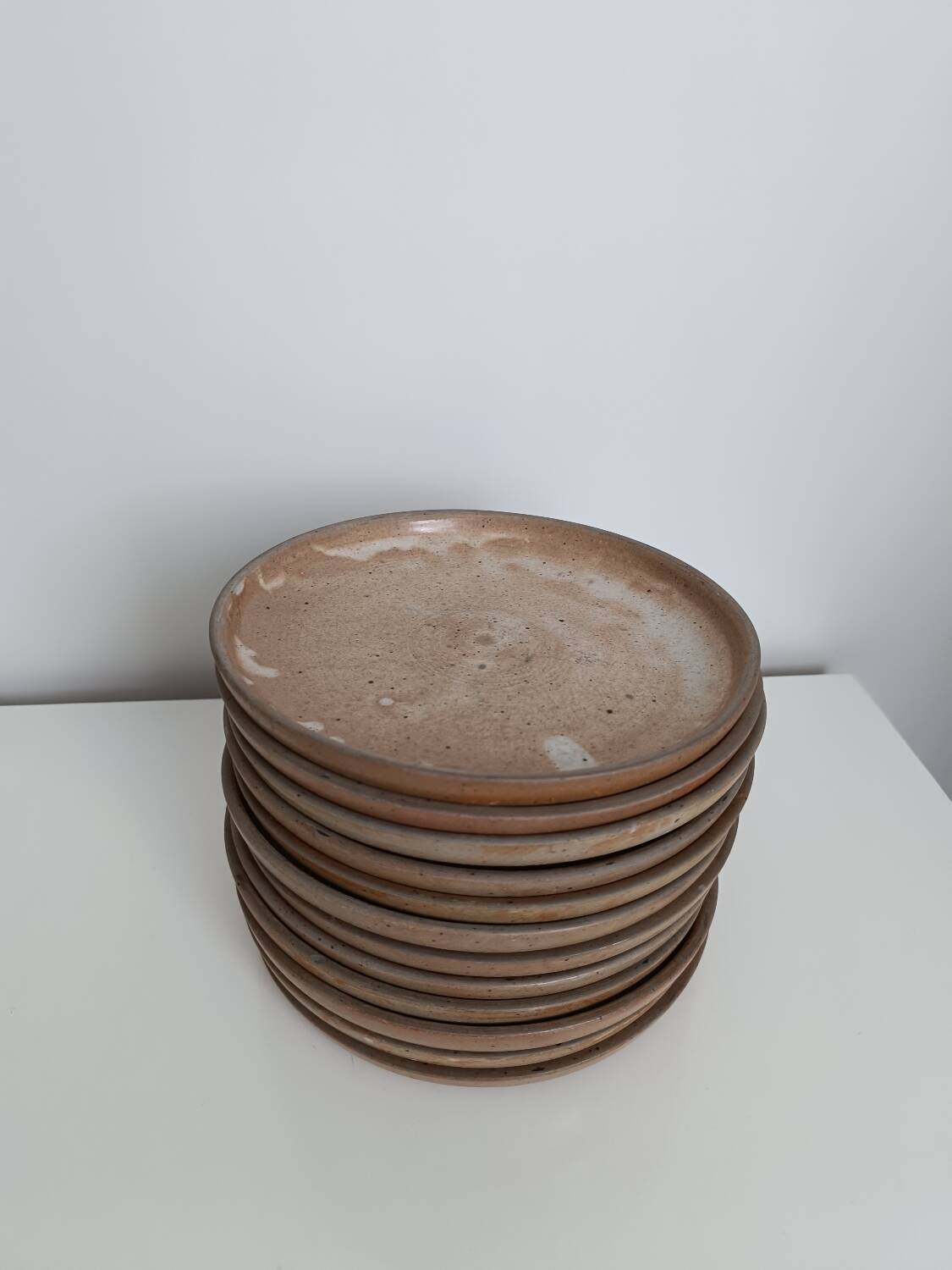 Set of 12 stoneware dinner plates france