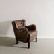 Vintage Danish "1669" Armchair in Brown Leather by Fritz Hansen, 1940s