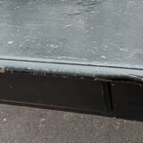 Black lacquered pine desk table