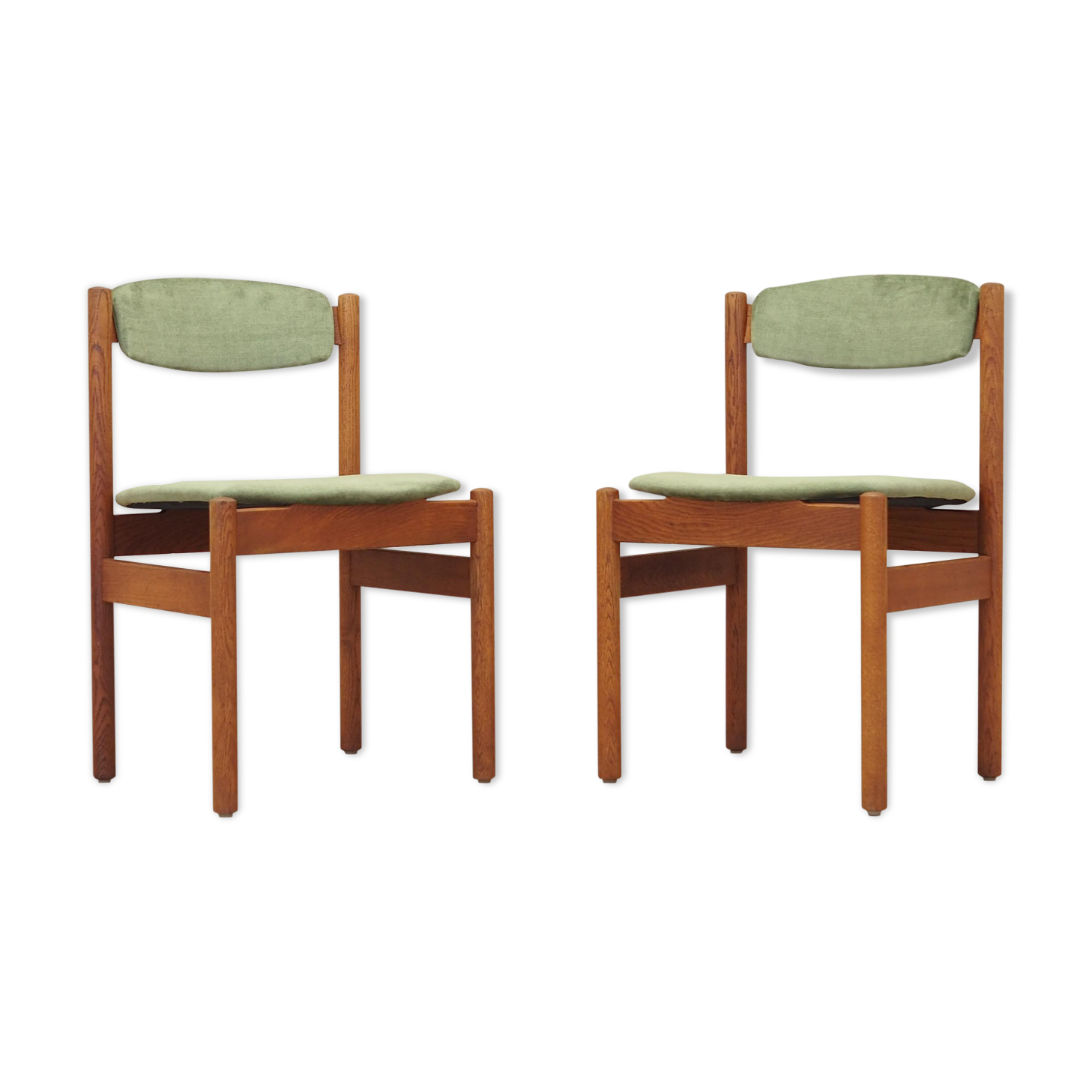 Set of two oak chairs, Danish design, 1960s, designer: Jørgen Baekmark, manufacturer: FDB Møbler