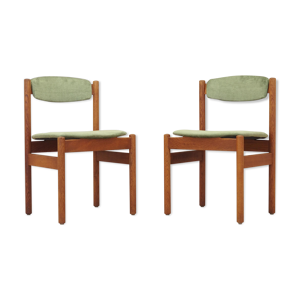 ensemble de deux chaises en chêne, design danois, années 1960, designer: Jørgen Baekmark, fabricant: FDB Møbler