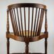 Chaise fauteuil d'angle bois & paille anglais xixeme