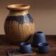 Glazed stoneware vase