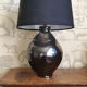 Black ceramic lamp