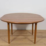 Mid-Century Round Teak Extendable Dining Table, United Knigdom, 1960s