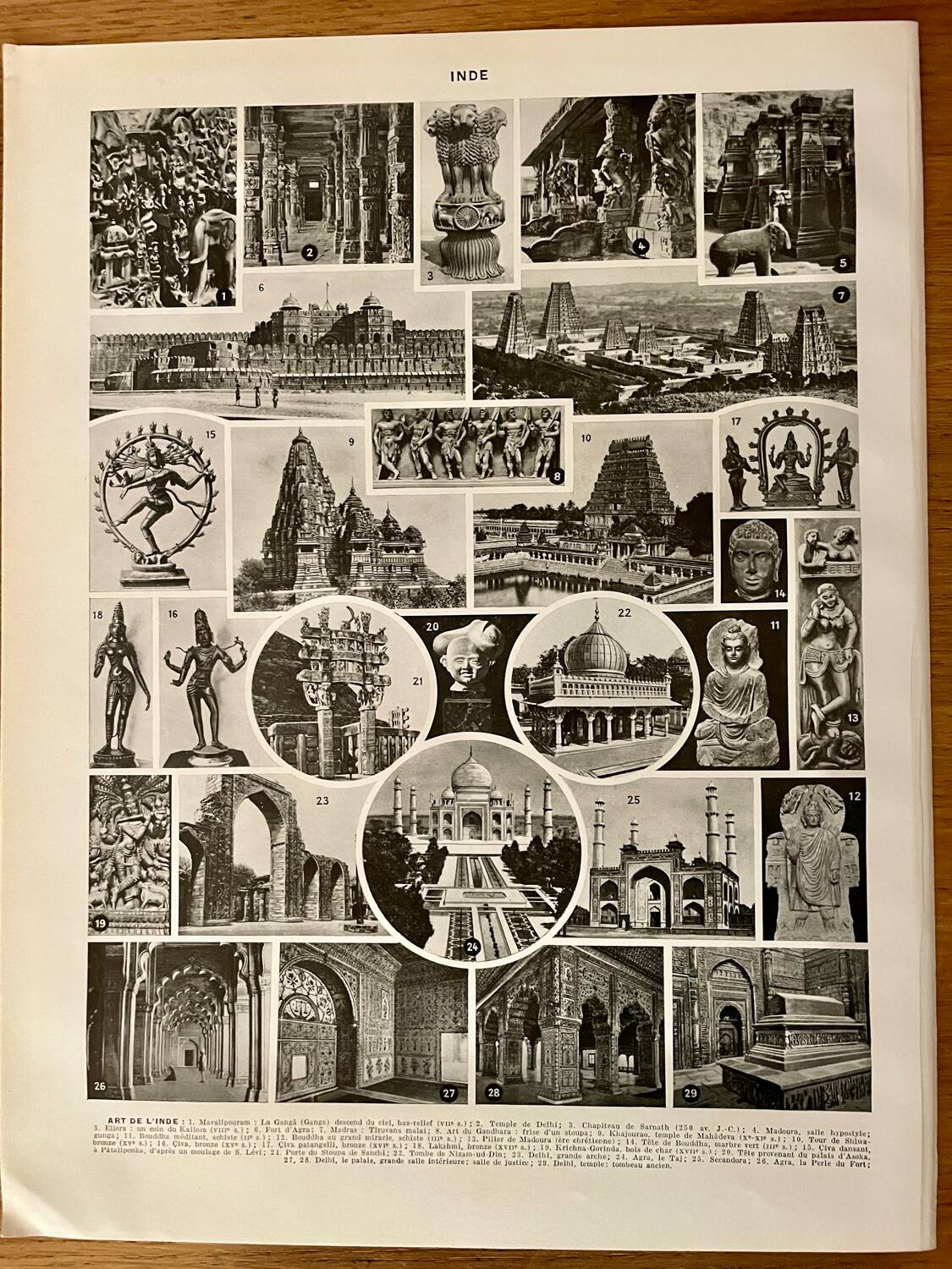 Reserved Mona - Set of 2 illustrated plates on 20th century India