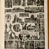 Reserved Mona - Set of 2 illustrated plates on 20th century India