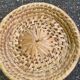 Round basket woven from banana fibre.