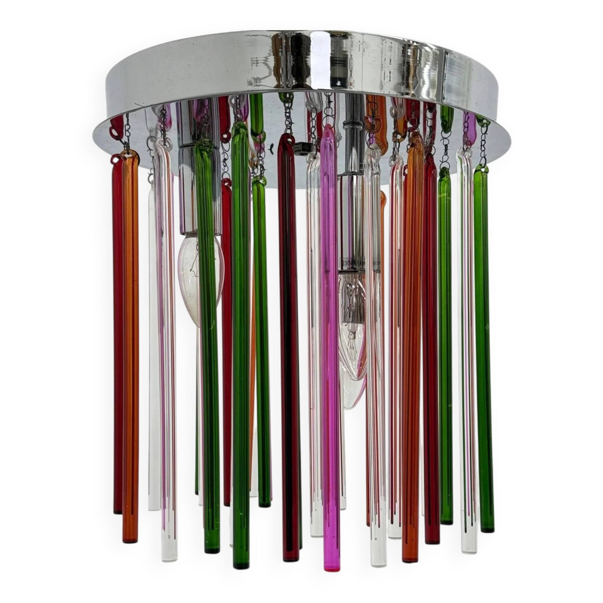 Mid-century design glass ceiling lamp, 1970s