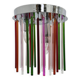 Mid-century design glass ceiling lamp, 1970s