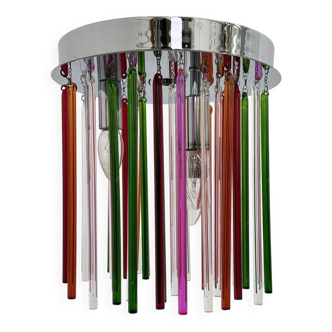 Mid-century design glass ceiling lamp, 1970s