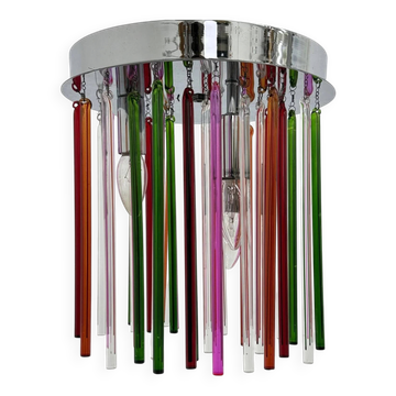 Mid-century design glass ceiling lamp, 1970s
