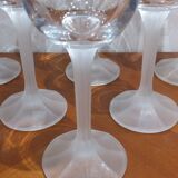 Very Beautiful Set of 7 Crystal Flutes