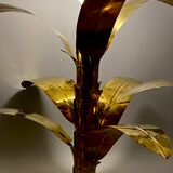 Lampe de sol table en laiton de palmier Bottega Gadda Italie, 1960