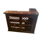 Bar d’angle vintage avec frigo, meuble d’angle/evier