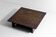 Large rustic brutalist coffee table in patinated wood, 1980s