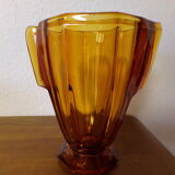 Amber art deco vase year 30 Czech Republic