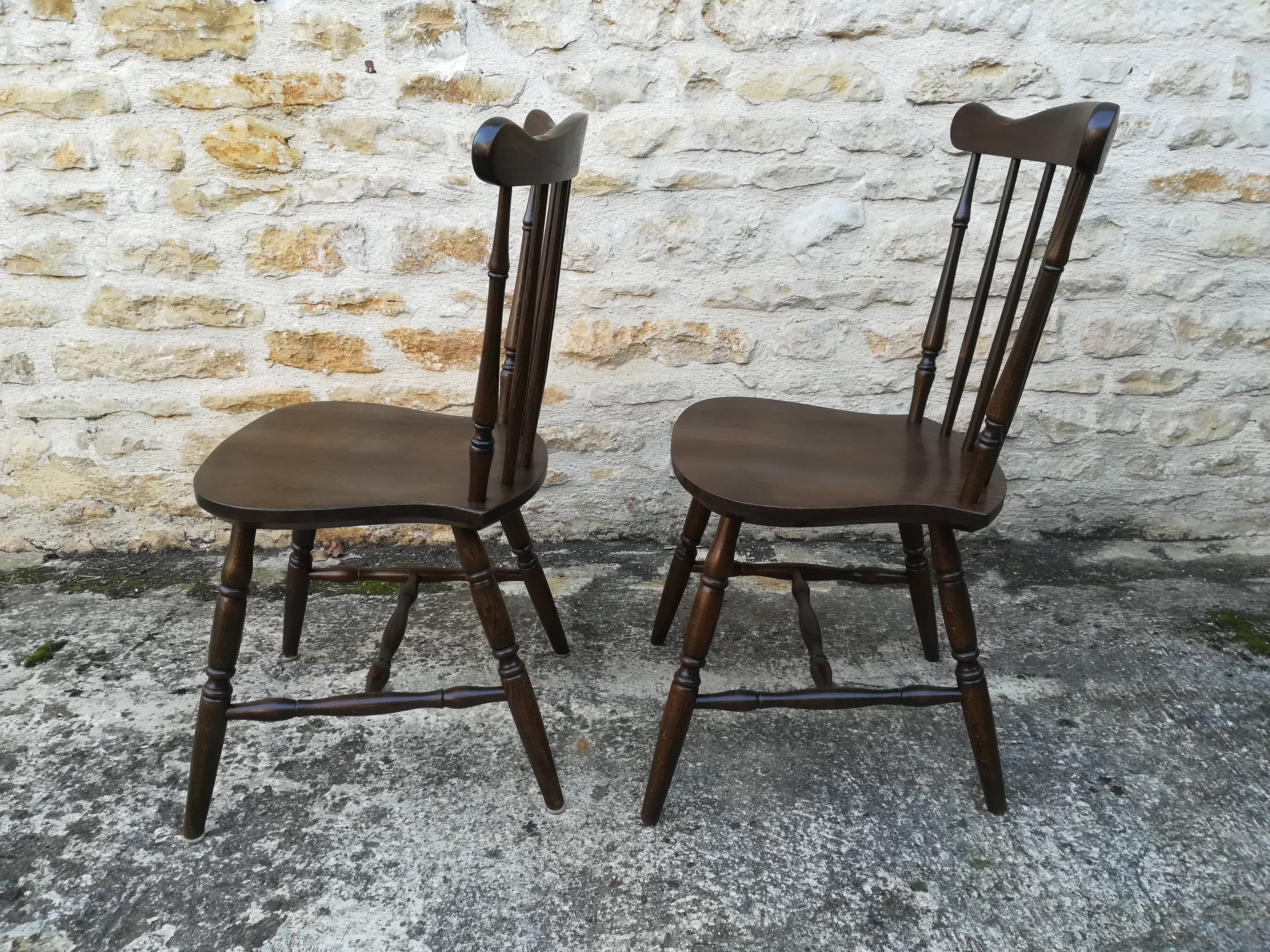 Mismatched bistro chairs