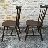 Mismatched bistro chairs