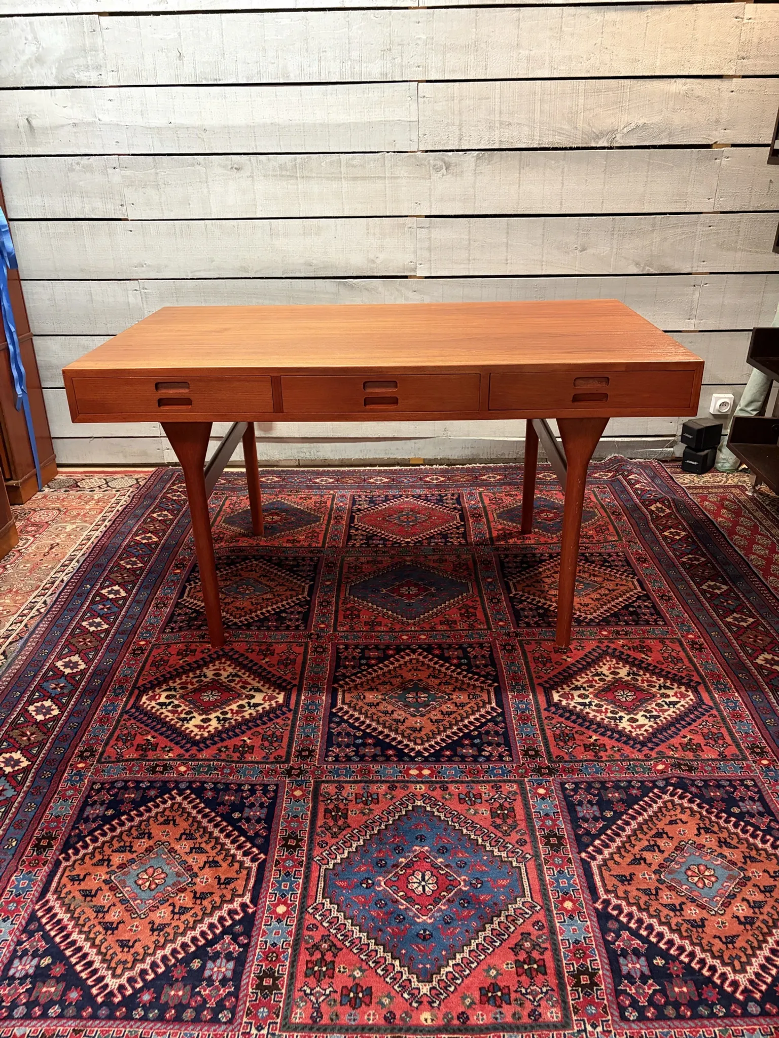 Teak desk design by Nanna Ditzel and Ed Soren Willadsen, 1955.