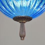 Charmante suspension vintage en verre bleu de Murano, 1960