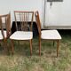 Set 4 chaises blanche vintage année 60
