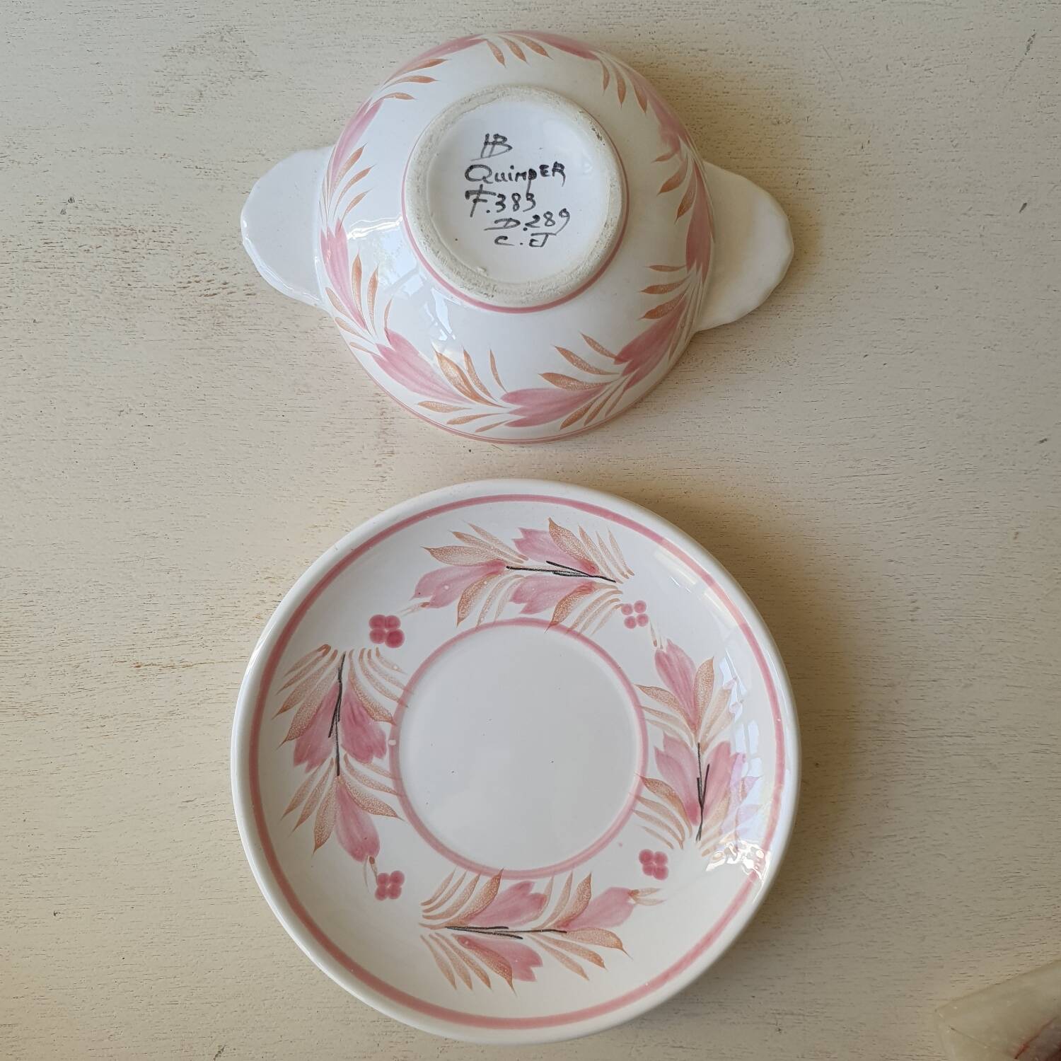 Henriot Quimper Rose Bowl