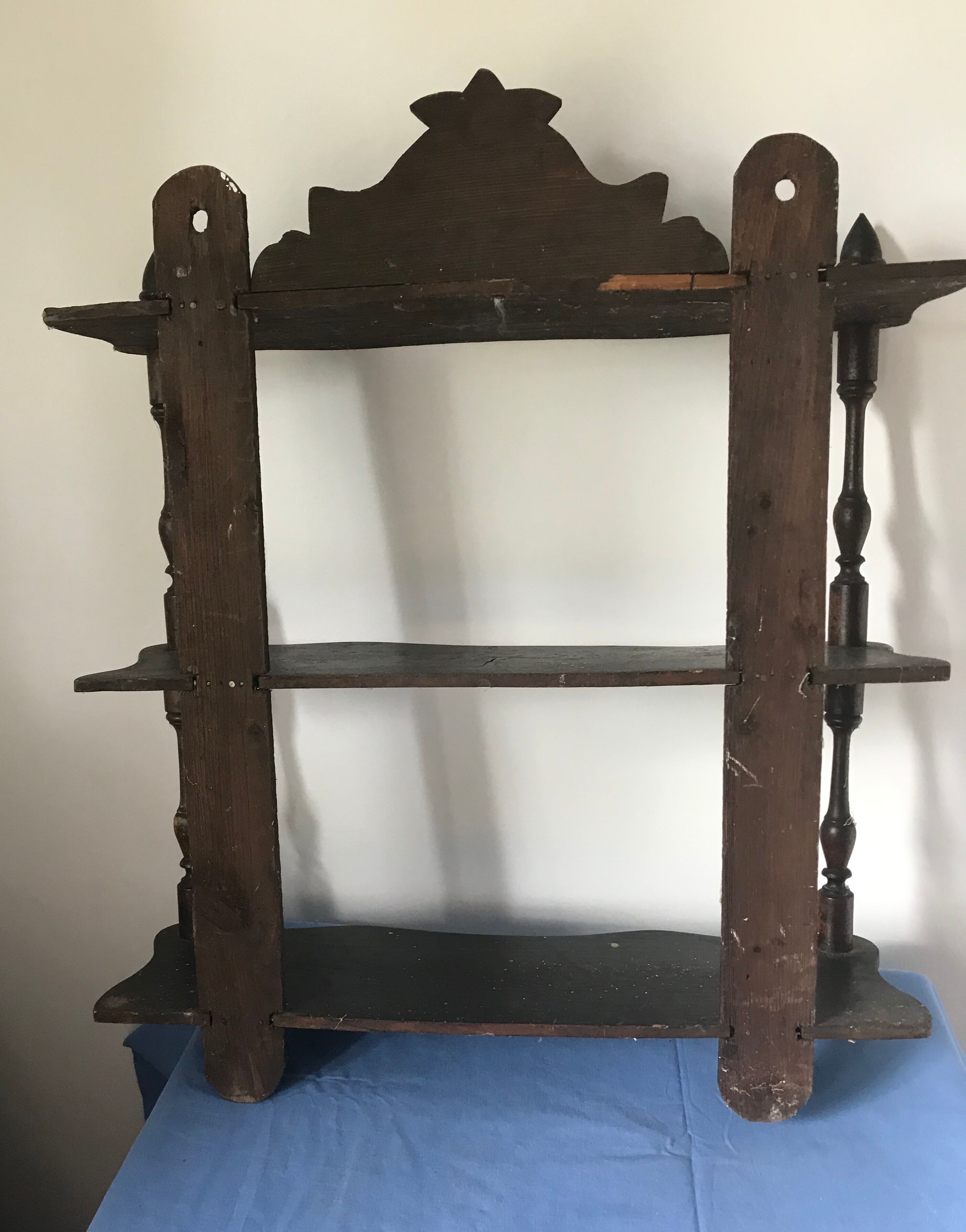 Old wooden wall shelf