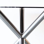 Vintage glass round table, Renato Zevi edition Roche Bobois, 1970.
