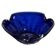 Decorative blue glass plate vintage MidCentury, Italy, 1960s