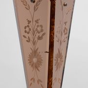 Art Deco Vase in Glass, Mirrored Glass and Wood, France 1920s
