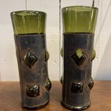 Pair of brutalist vases
