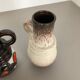 Set of three 1970s pottery fat lava "vienna" vases made by Scheurich, Germany