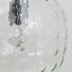 Large globe pendant lamp in bubble glass with Limburg & chrome, Germany, 1970s.