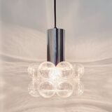 Mid-century bubble glass & chrome suspension by Helena Tynell for Limburg Germany 1960s