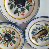 6 earthenware plates from the East - vintage 1960s