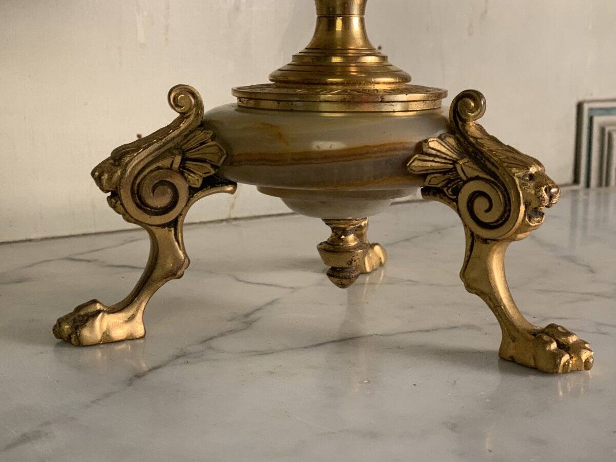 Coupe en onyx et bronze doré fin XIXème siècle